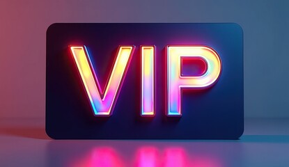 stylish glass VIP emblem with sparkle