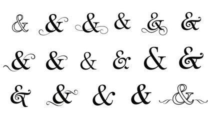 Elegant ampersand designs, creative typography for unique and stylish graphic elements