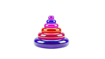 Colorful Stacking Rings Toy with Gradient Colors