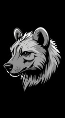 Majestic wolf head illustration