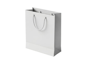 White paper gift bag isolated on transparent background