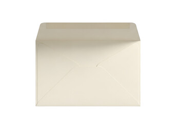 Cream envelope isolated on transparent background