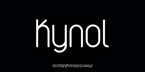 clean, modern, and friendly monoline style alphabet letter display vector illustration