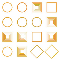 Abstract Shape Pattern Featuring Concentric Squares and Rotated Elements, Modern Geometric Visual Background