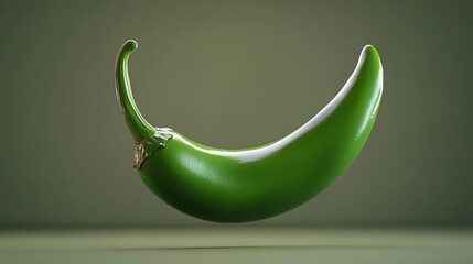 Single green banana