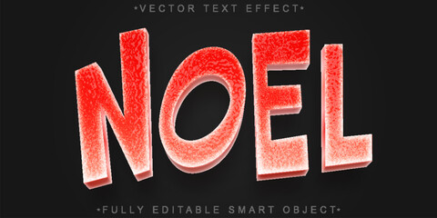 Noel Christmas Holiday Vector Fully Editable Smart Object Text Effect
