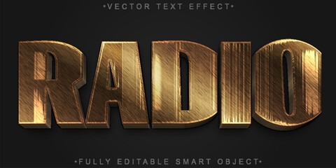 Radio Broadcast Wave Vector Fully Editable Smart Object Text Effect