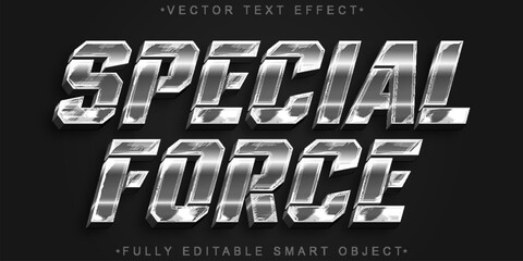 Special Force Tactical Vector Fully Editable Smart Object Text Effect