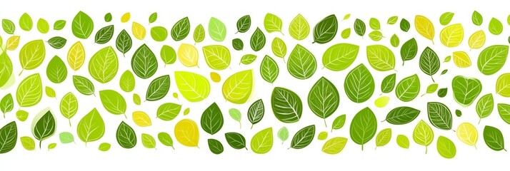 Vibrant Green Leaf Pattern Design for Eco-Friendly Themes, Perfect for Summer and Nature Projects