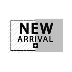 Modern Flat Design New Arrival Label for Product Promotion and Announcement