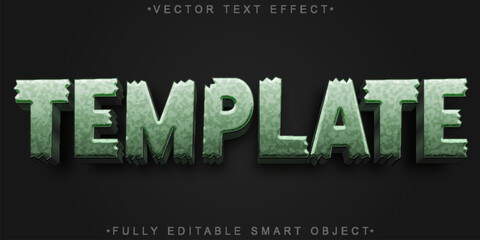 Template Design Layout Vector Fully Editable Smart Object Text Effect