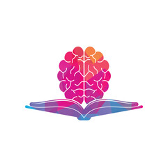 Book brain logo design. Educational and institutional logo design.