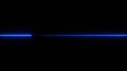 Straight neon line animation glowing background video on black background for modern digital interface and HUD design - Powered by Adobe