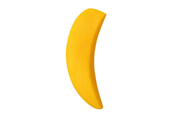 Yellow 3d banana fruit letter j uppercase