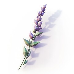 Paper cut lavender flower