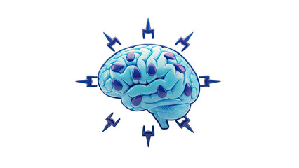 Brain with Lightning Bolts: Idea, Intelligence Concept