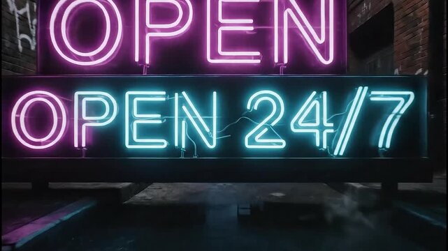 Store open 24 hours day and 7 days a week