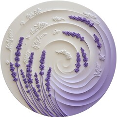 Lavender paper art