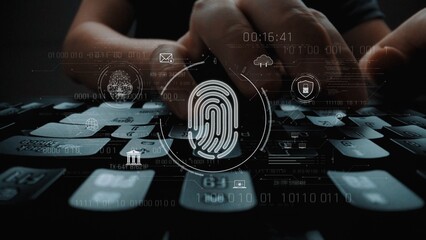 Biometric fingerprint identification and cybersecurity system ensuring secure access, identity verification, cloud data protection, and digital safety Marrow