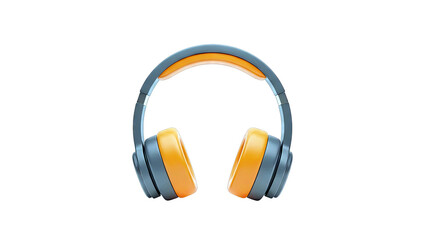Modern Gray and Orange Over-Ear Headphones
