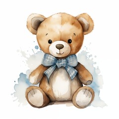 cute teddy bear watercolor