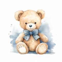 cute teddy bear watercolor