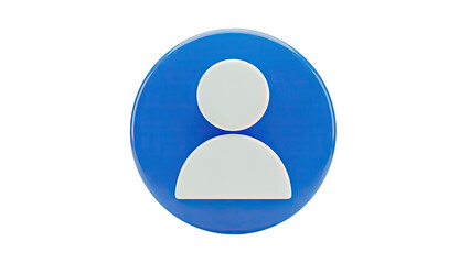 User Icon on Blue Circle - Profile Concept