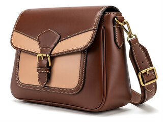 leather bag isolated on white