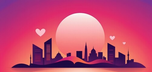 romantic hearts background