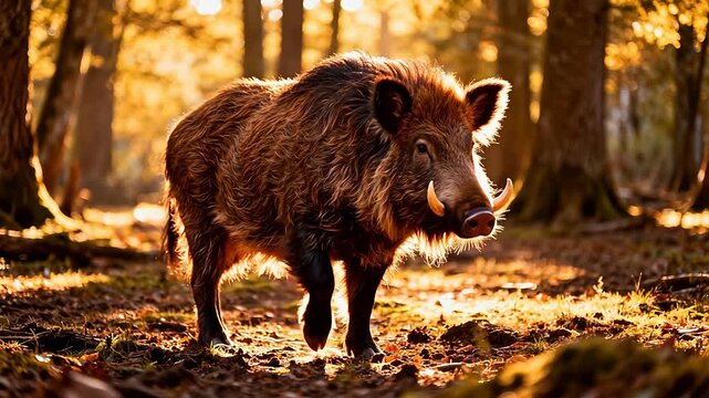wild boar in forest