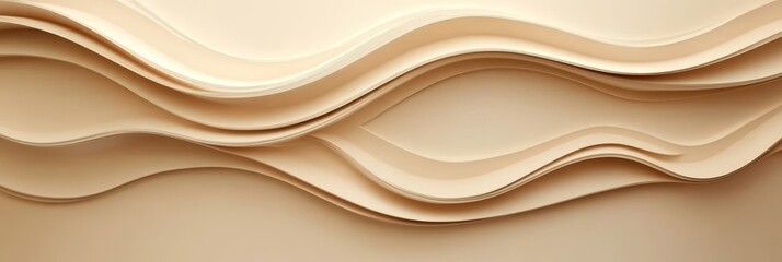 Obraz premium Elegant Waves of Creamy Ivory A Minimalist 3D Texture Background for Soft Text Placement Design
