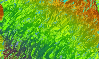 High angle view of green marbling painting