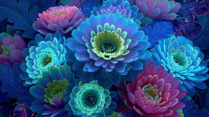 Vibrant Abstract Floral Arrangement flowers colorful Photo