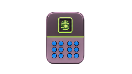 Fingerprint Scanner with Keypad - Security Concept