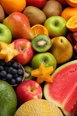 Healthy foods fresh raw fruits