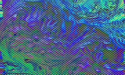 Dot multicolored background with the advantage of blue in the center