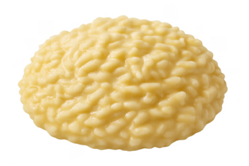 Creamy parmesan risotto portion with cheesy texture