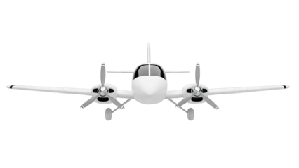 White Airplane Isolated on White Background