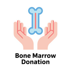 Obraz premium Hands Offering Bone Marrow Donation Symbol for Charity