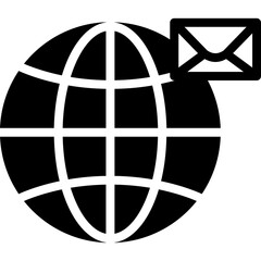 internet icon illustration design with solid