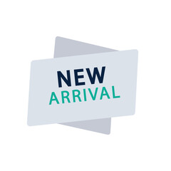 Modern Flat Design New Arrival Label for Product Promotion and Announcement