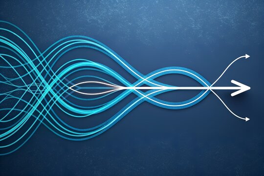 Navigating the Flow: A graphic depiction of interconnected lines converging and diverging, symbolizing interconnectedness, processes, and the power of direction.