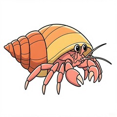 hermit crab illustration 