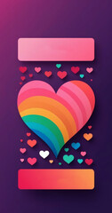 romantic hearts background