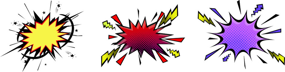 Comic Boom Explosion PNG Transparent © Grunge Designs