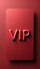premium VIP membership card in red geometric design