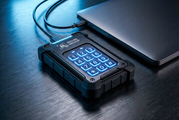 Secure Encrypted External Hard Drive with Keypad Access