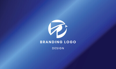 Modern creative arrow P letter logo with abstract gradient background .