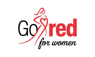 Go red for womens health awareness, vector illustration