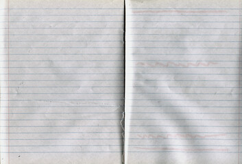 Clean lined notebook paper texture with subtle grain and soft off white tone. Minimal background suitable for education, writing, school concepts, stationery design and vintage paper layouts.